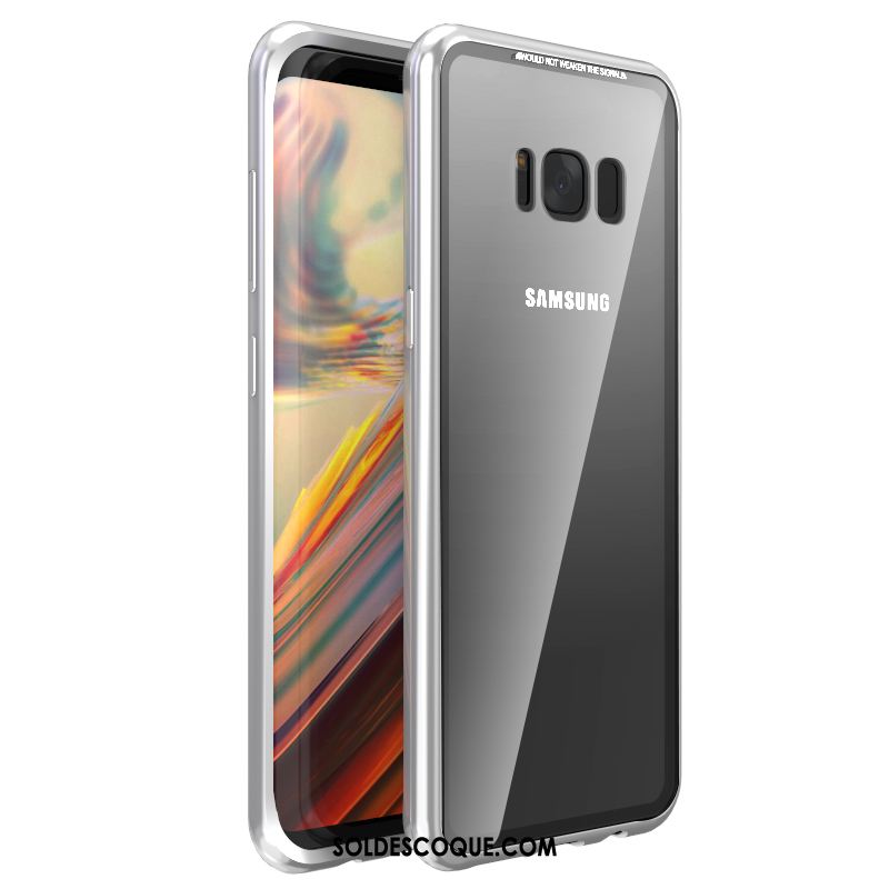 Coque Samsung Galaxy S8 Marque De Tendance Couvercle Arrière Magnétisme Téléphone Portable Métal Soldes