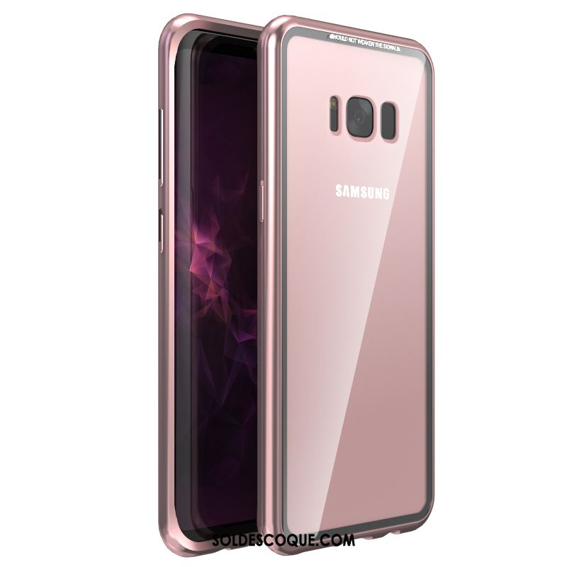 Coque Samsung Galaxy S8 Marque De Tendance Couvercle Arrière Magnétisme Téléphone Portable Métal Soldes