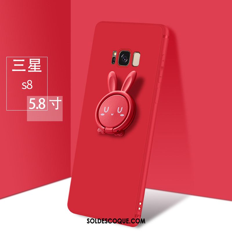 Coque Samsung Galaxy S8 Nouveau Téléphone Portable Silicone Délavé En Daim Rouge Pas Cher