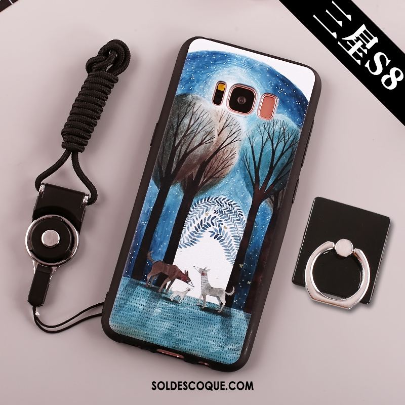 Coque Samsung Galaxy S8 Protection Bleu Téléphone Portable Fluide Doux Tendance Housse En Vente