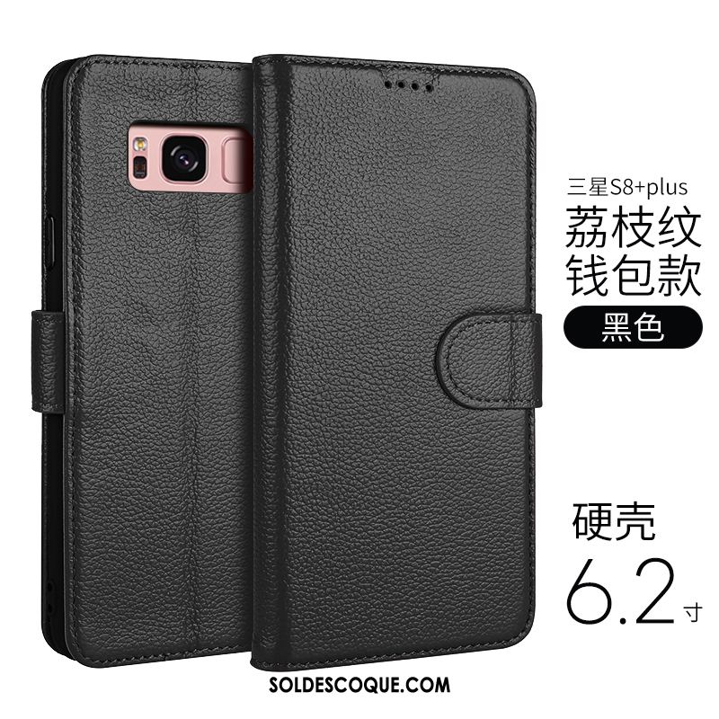 Coque Samsung Galaxy S8+ Protection Litchi Étui Téléphone Portable Modèle Fleurie Housse En Ligne