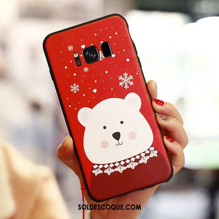 Coque Samsung Galaxy S8 Rouge Silicone Charmant Étui Étoile Pas Cher