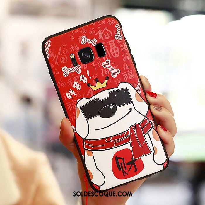 Coque Samsung Galaxy S8 Rouge Silicone Charmant Étui Étoile Pas Cher