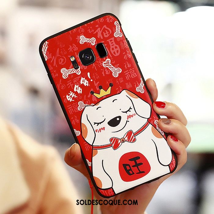 Coque Samsung Galaxy S8 Rouge Silicone Charmant Étui Étoile Pas Cher