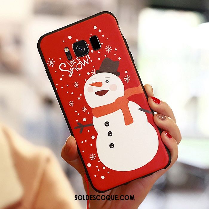 Coque Samsung Galaxy S8 Rouge Silicone Charmant Étui Étoile Pas Cher