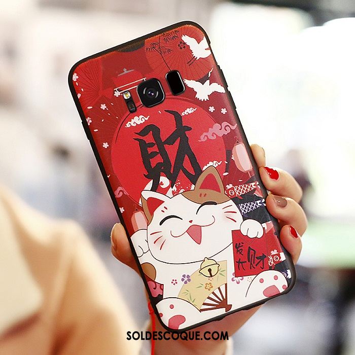 Coque Samsung Galaxy S8 Rouge Silicone Charmant Étui Étoile Pas Cher