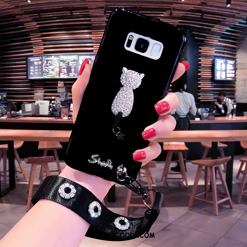 Coque Samsung Galaxy S8 Silicone Difficile Téléphone Portable Noir Étui Housse Pas Cher
