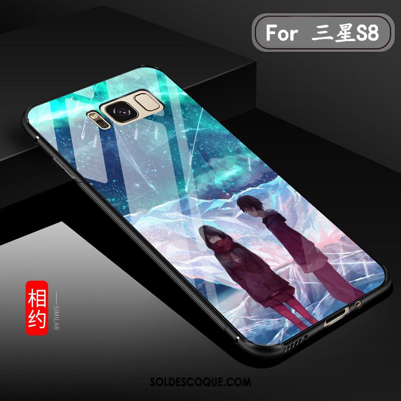 Coque Samsung Galaxy S8 Silicone Tout Compris Marque De Tendance Personnalité Verre Pas Cher