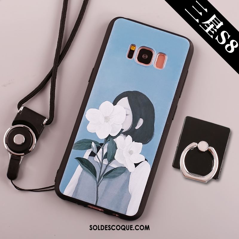 Coque Samsung Galaxy S8+ Tendance Silicone Grand Étoile Bleu Soldes