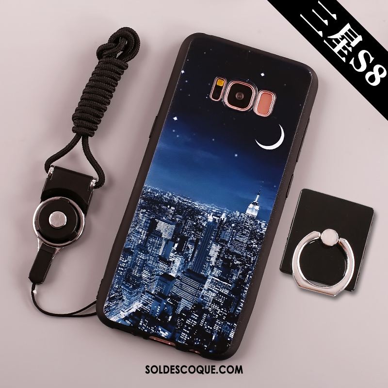 Coque Samsung Galaxy S8+ Tendance Silicone Grand Étoile Bleu Soldes