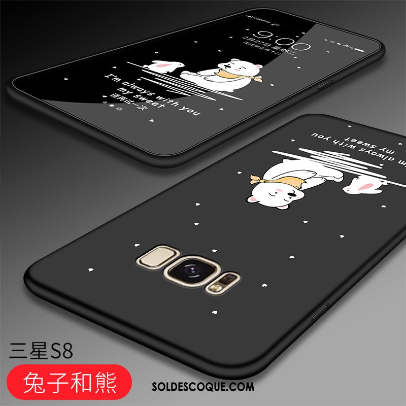 Coque Samsung Galaxy S8 Tout Compris Protection Délavé En Daim Fluide Doux Dessin Animé Pas Cher