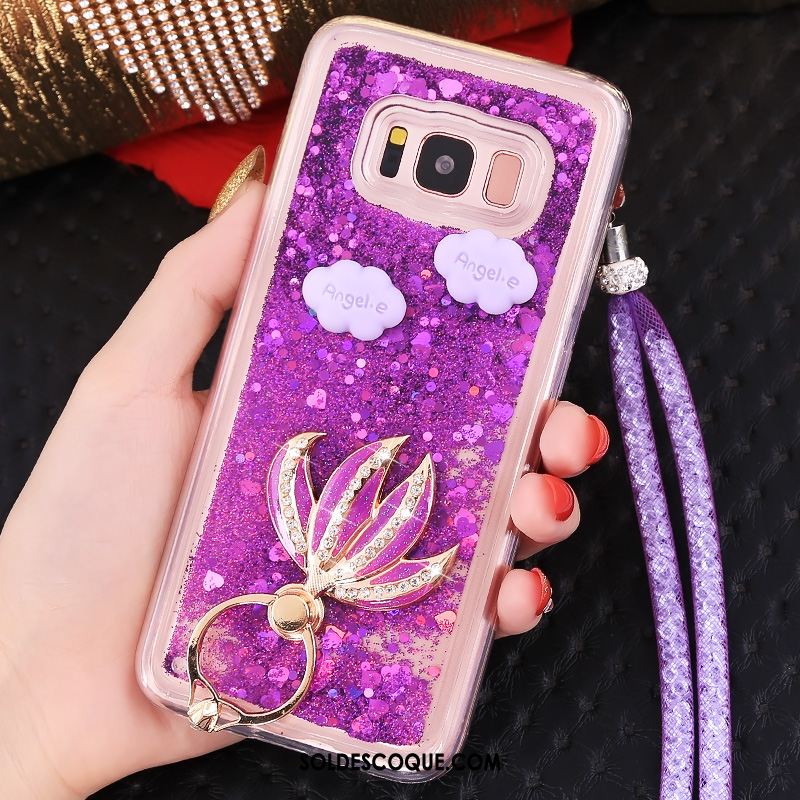 Coque Samsung Galaxy S8+ Tout Compris Étoile Silicone Violet Quicksand Pas Cher