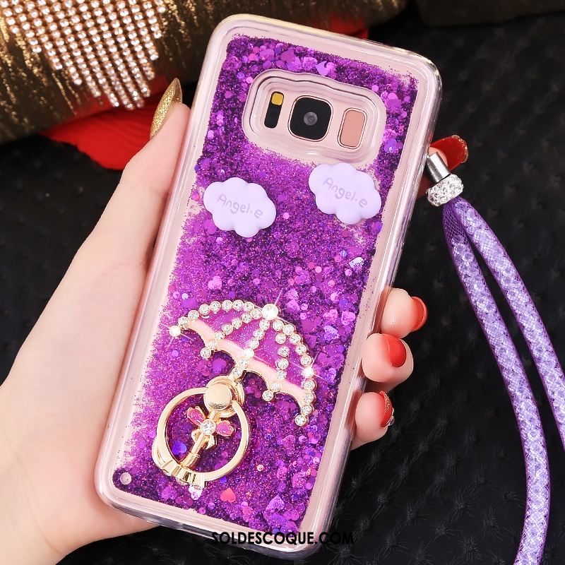 Coque Samsung Galaxy S8+ Tout Compris Étoile Silicone Violet Quicksand Pas Cher