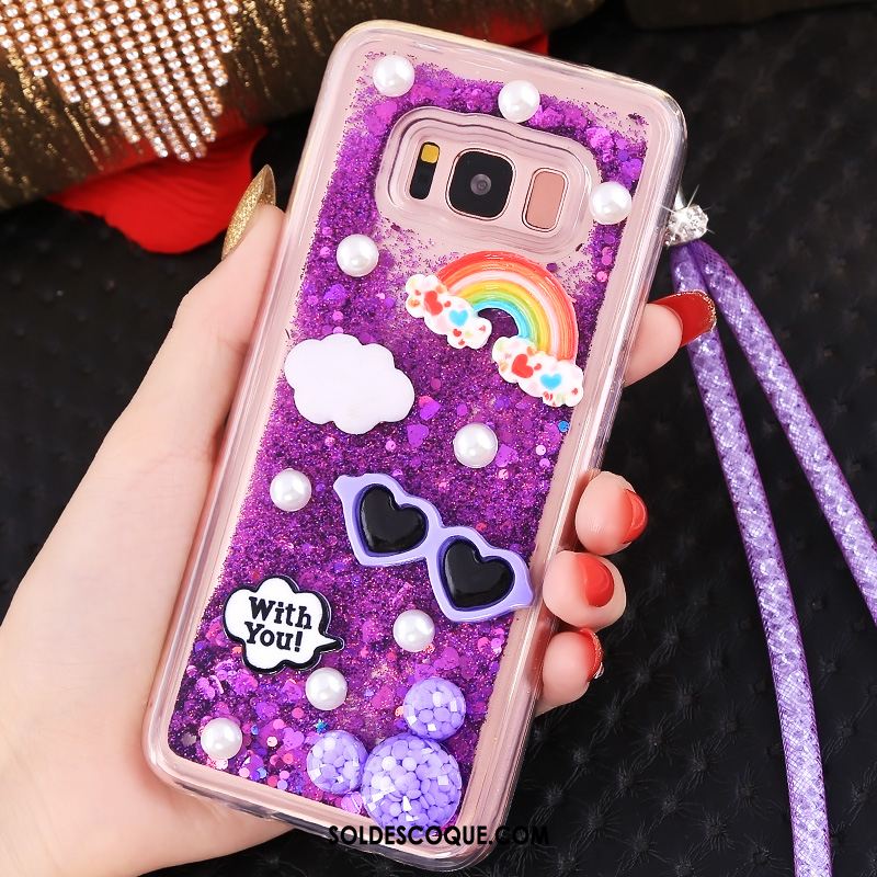 Coque Samsung Galaxy S8+ Tout Compris Étoile Silicone Violet Quicksand Pas Cher