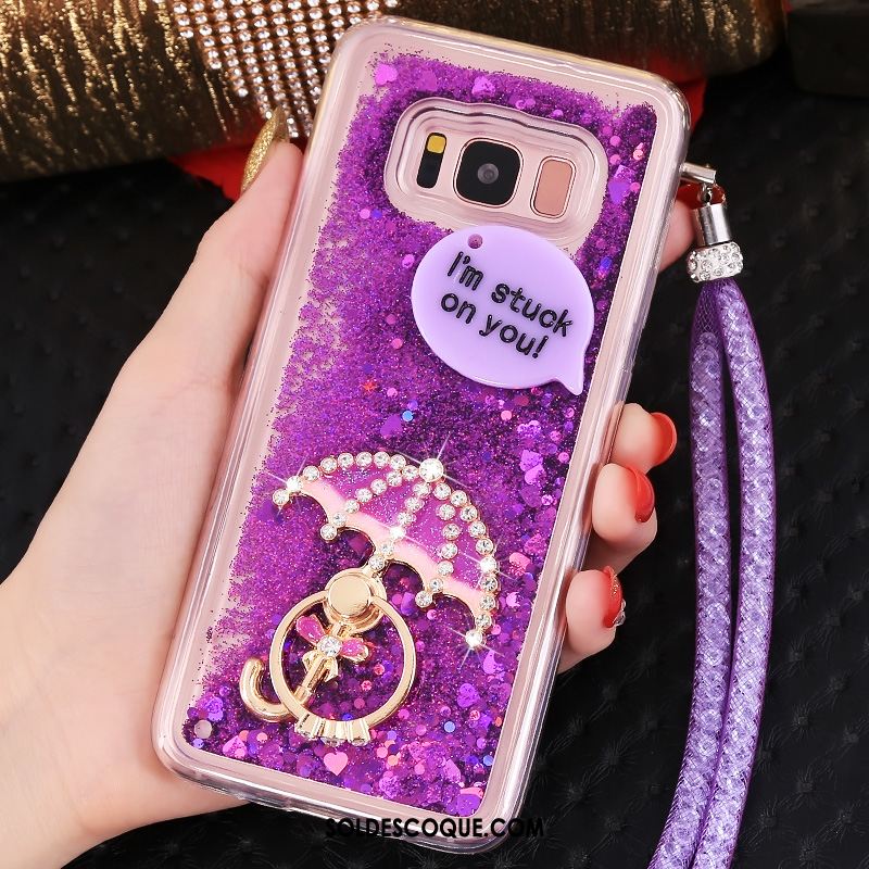 Coque Samsung Galaxy S8+ Tout Compris Étoile Silicone Violet Quicksand Pas Cher