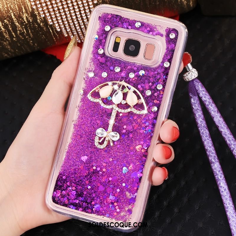 Coque Samsung Galaxy S8+ Tout Compris Étoile Silicone Violet Quicksand Pas Cher