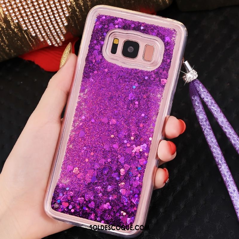 Coque Samsung Galaxy S8+ Tout Compris Étoile Silicone Violet Quicksand Pas Cher