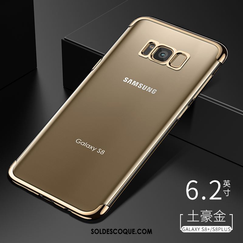 Coque Samsung Galaxy S8+ Transparent Téléphone Portable Personnalité Marque De Tendance Bleu Pas Cher