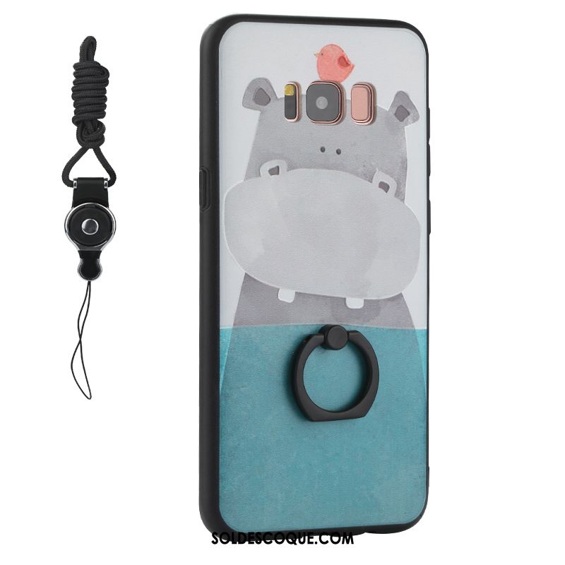 Coque Samsung Galaxy S8+ Téléphone Portable Incassable Gaufrage Gris Ornements Suspendus Pas Cher