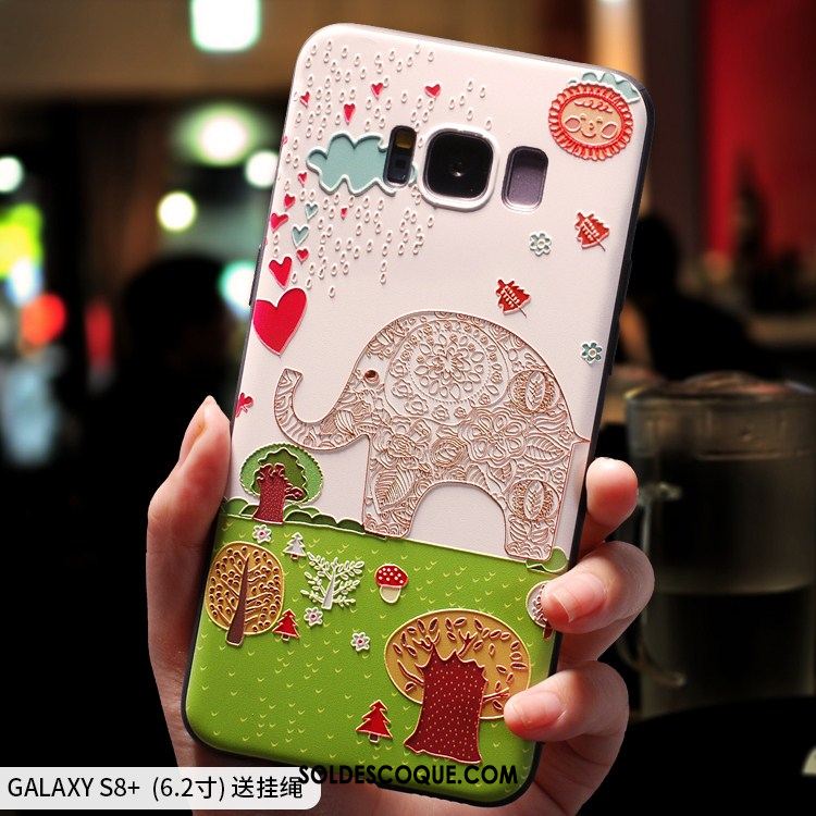 Coque Samsung Galaxy S8+ Téléphone Portable Étoile Délavé En Daim Silicone Rose Housse Pas Cher