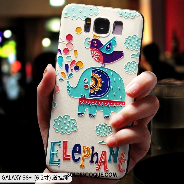 Coque Samsung Galaxy S8+ Téléphone Portable Étoile Délavé En Daim Silicone Rose Housse Pas Cher