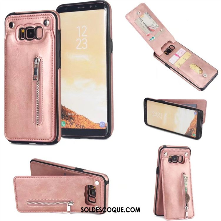 Coque Samsung Galaxy S8+ Téléphone Portable Étoile Sac Carte Étui Or Rose Pas Cher