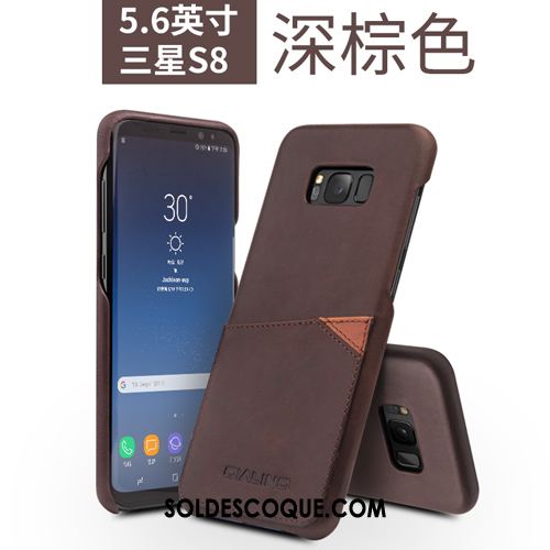Coque Samsung Galaxy S8 Téléphone Portable Étui Nouveau Pu Protection Soldes