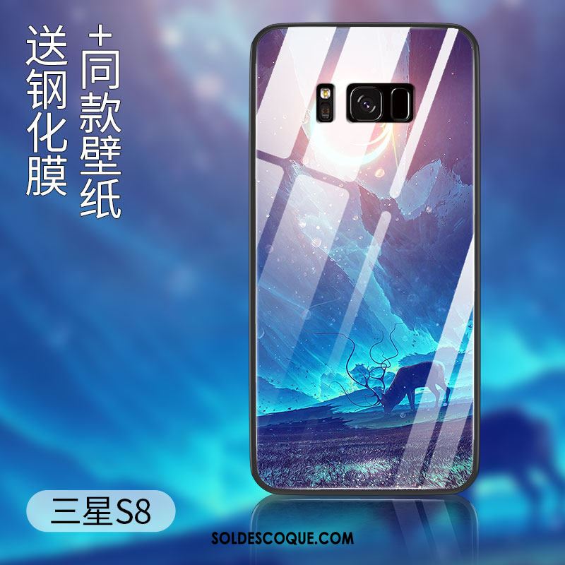 Coque Samsung Galaxy S8 Verre Tout Compris Étoile Étui Incassable En Vente