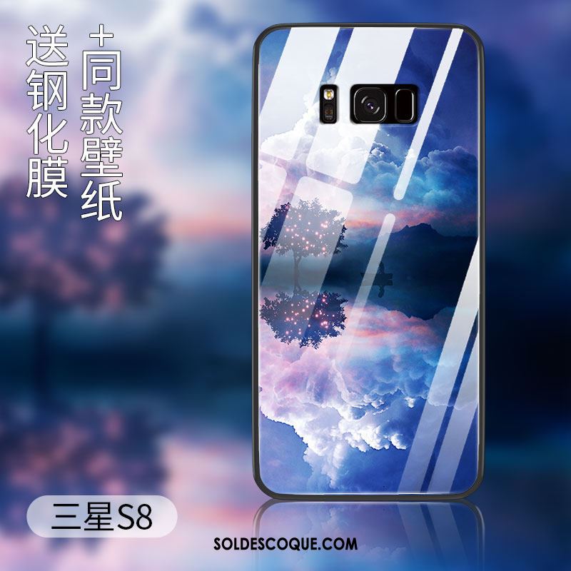 Coque Samsung Galaxy S8 Verre Tout Compris Étoile Étui Incassable En Vente