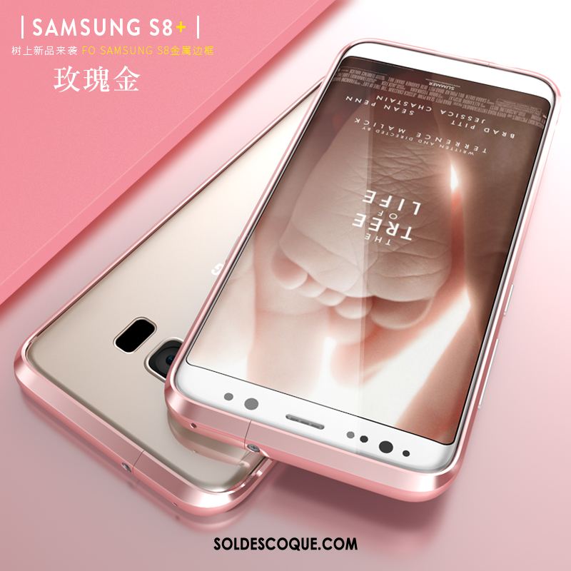 Coque Samsung Galaxy S8 Étoile Noir Étui Border Métal Soldes