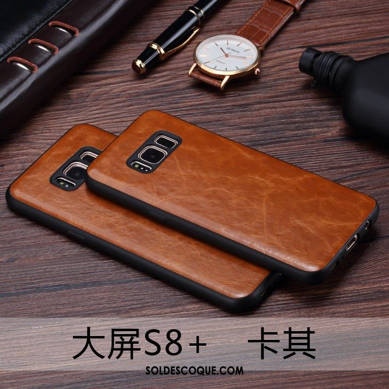 Coque Samsung Galaxy S8+ Étui En Cuir Cuir Véritable Étoile Téléphone Portable Luxe Housse En Ligne