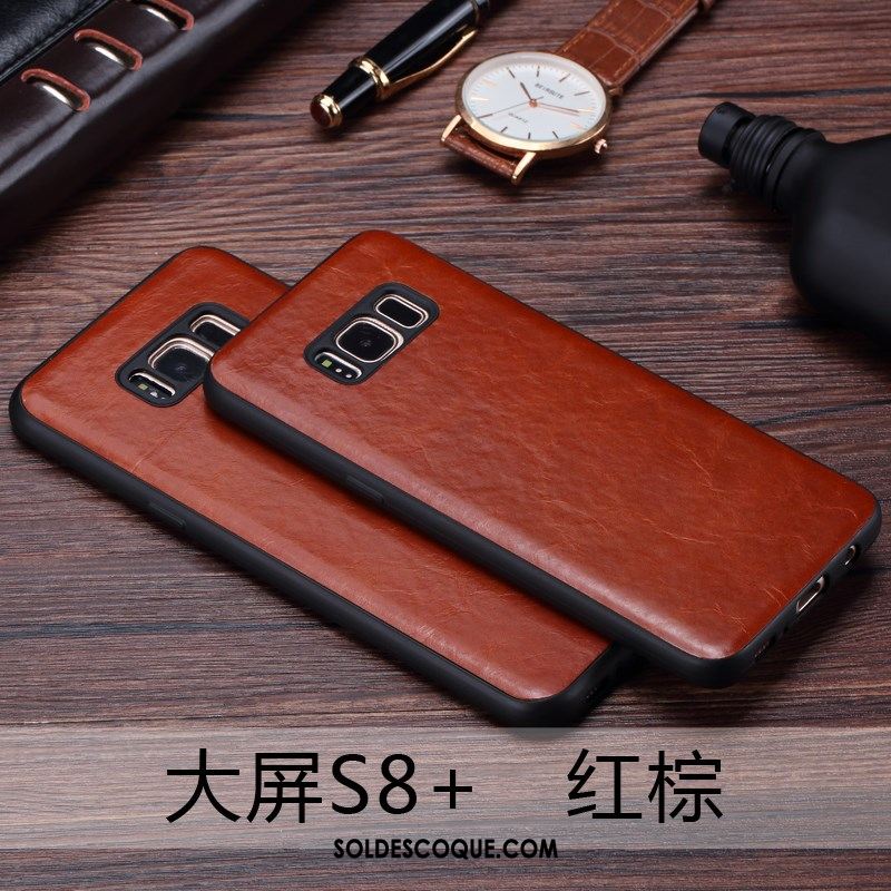 Coque Samsung Galaxy S8+ Étui En Cuir Cuir Véritable Étoile Téléphone Portable Luxe Housse En Ligne