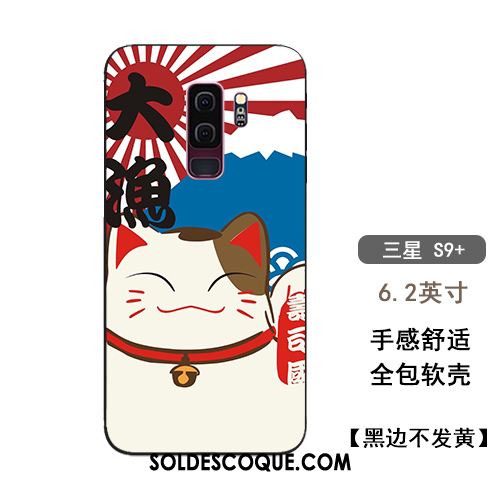 Coque Samsung Galaxy S9+ Amoureux Fluide Doux Téléphone Portable Dessin Animé Tout Compris Pas Cher