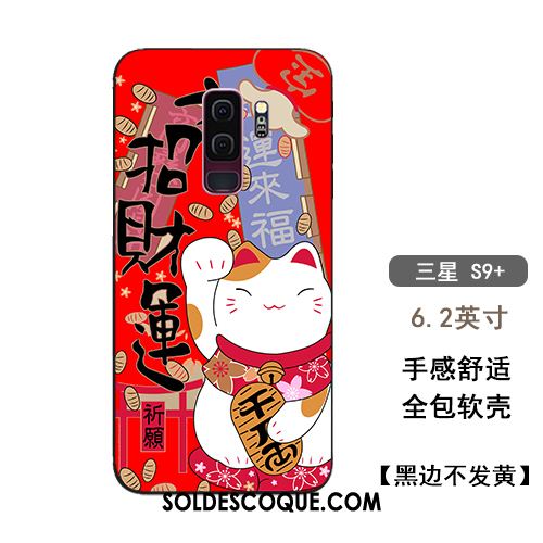 Coque Samsung Galaxy S9+ Amoureux Fluide Doux Téléphone Portable Dessin Animé Tout Compris Pas Cher