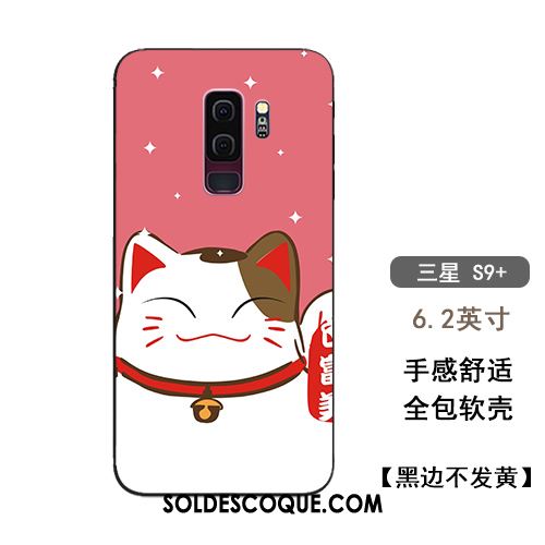 Coque Samsung Galaxy S9+ Amoureux Fluide Doux Téléphone Portable Dessin Animé Tout Compris Pas Cher