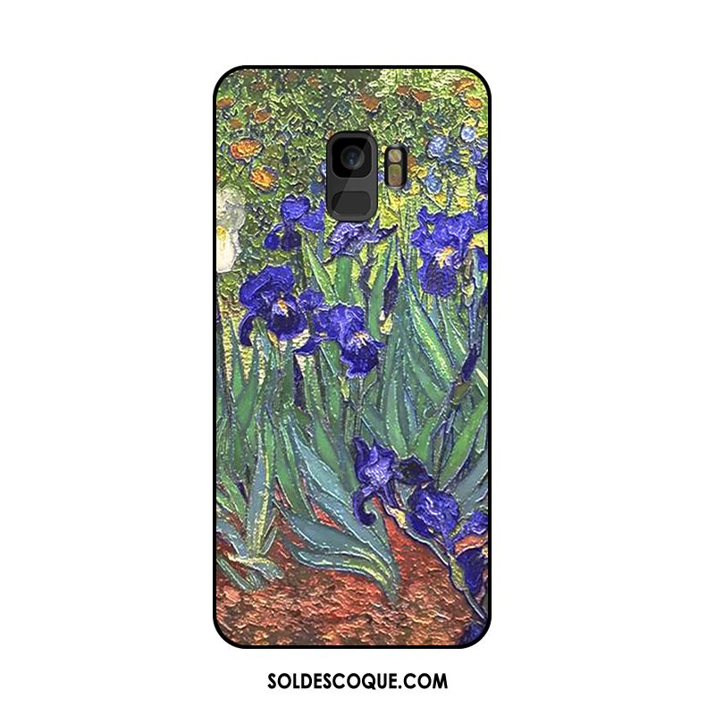 Coque Samsung Galaxy S9 Bleu Étoile Europe Ornements Suspendus Protection Soldes