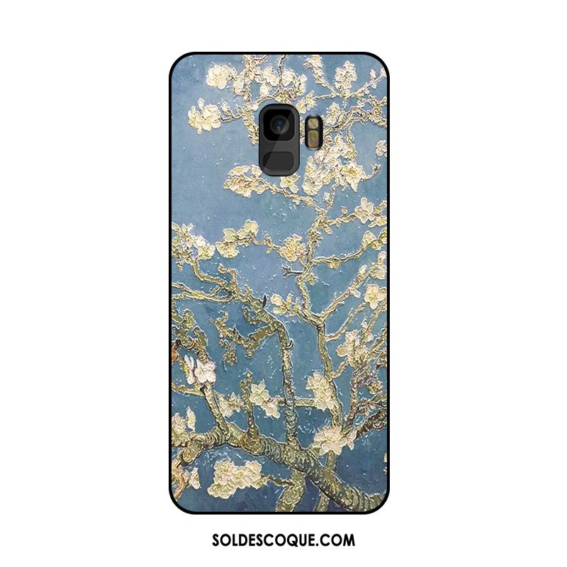 Coque Samsung Galaxy S9 Bleu Étoile Europe Ornements Suspendus Protection Soldes