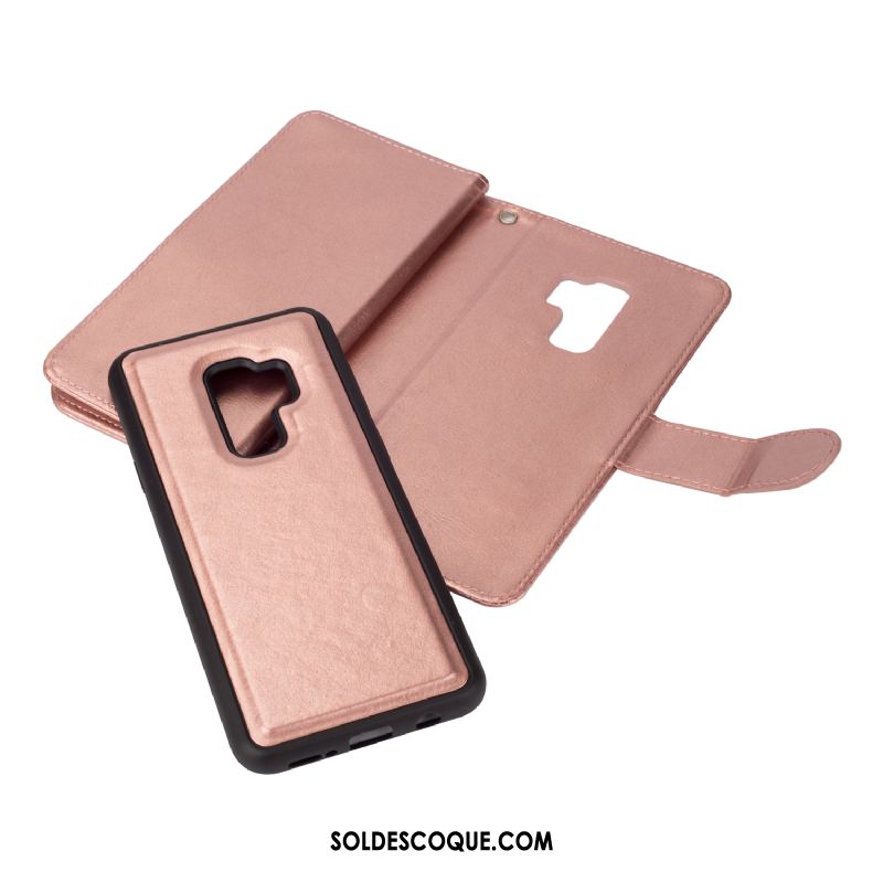 Coque Samsung Galaxy S9+ Carte Téléphone Portable Étui En Cuir Protection Or Rose En Vente