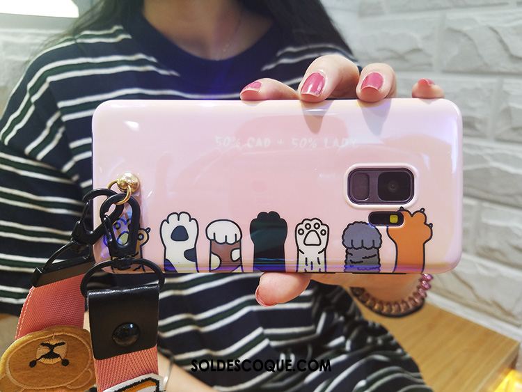 Coque Samsung Galaxy S9 Charmant Ornements Suspendus Rose Dessin Animé Étui En Vente