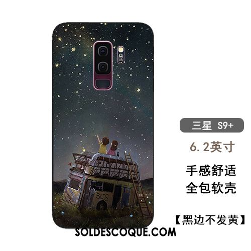 Coque Samsung Galaxy S9+ Ciel Étoilé Étui Bleu Tout Compris Amoureux En Ligne