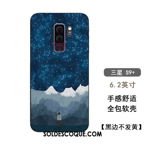 Coque Samsung Galaxy S9+ Ciel Étoilé Étui Bleu Tout Compris Amoureux En Ligne