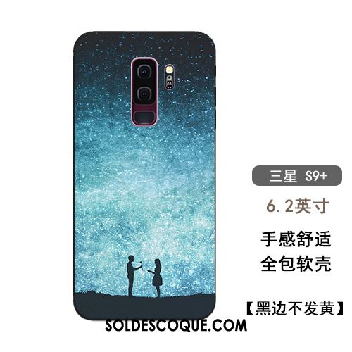 Coque Samsung Galaxy S9+ Ciel Étoilé Étui Bleu Tout Compris Amoureux En Ligne