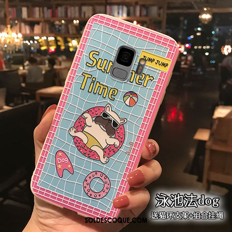 Coque Samsung Galaxy S9 Dessin Animé Étui Charmant Téléphone Portable Support En Ligne