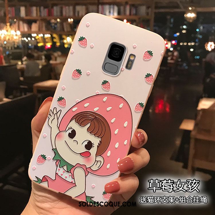 Coque Samsung Galaxy S9 Dessin Animé Étui Charmant Téléphone Portable Support En Ligne