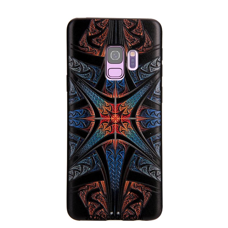 Coque Samsung Galaxy S9 Fluide Doux Personnalité Gaufrage Longue Multicolore Soldes