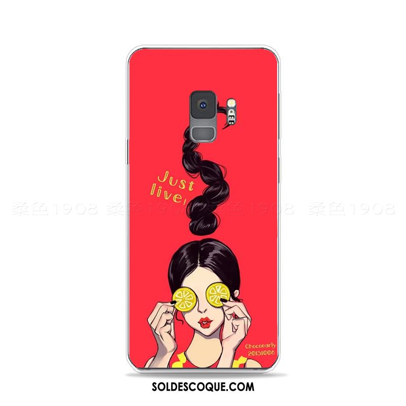 Coque Samsung Galaxy S9 Gaufrage Fluide Doux Silicone Étoile Frais Pas Cher