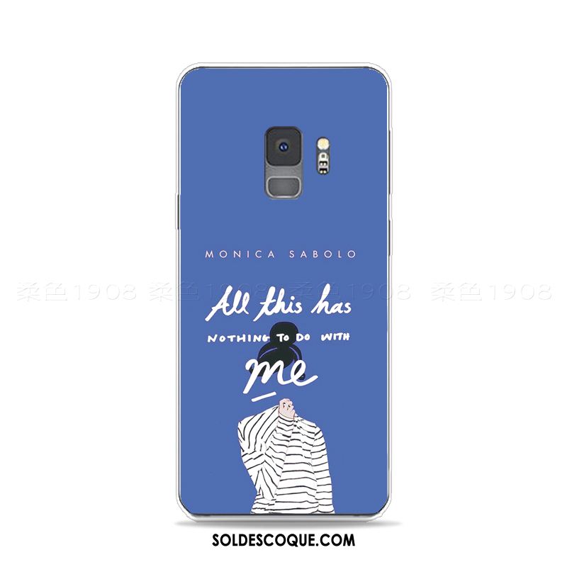 Coque Samsung Galaxy S9 Gaufrage Fluide Doux Silicone Étoile Frais Pas Cher