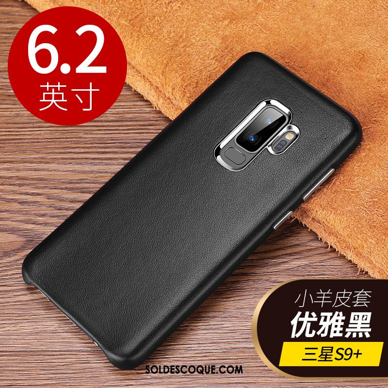 Coque Samsung Galaxy S9+ Incassable Très Mince Cuir Véritable Créatif Étui France