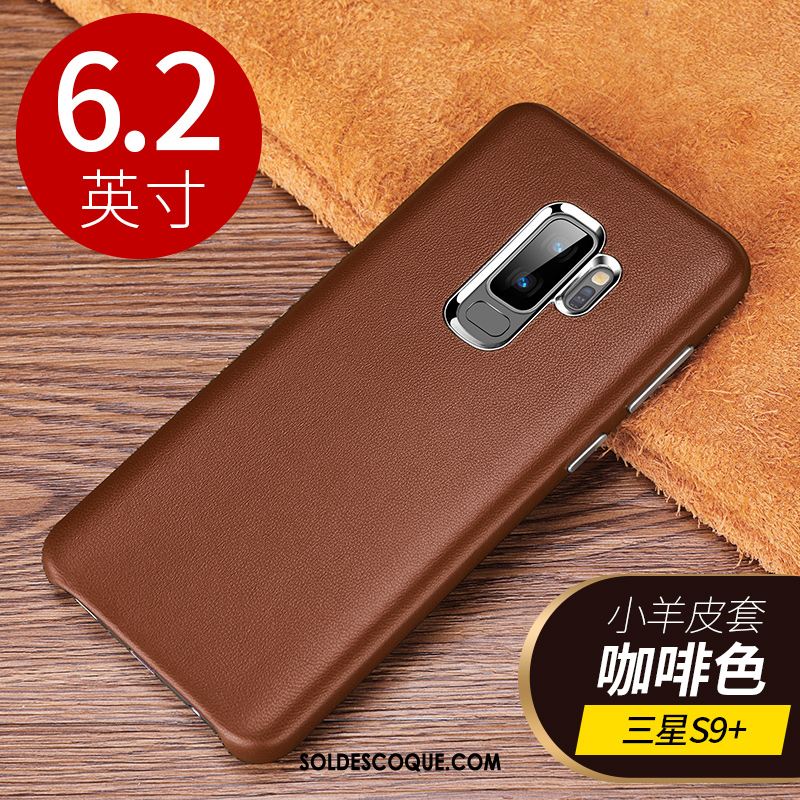 Coque Samsung Galaxy S9+ Incassable Très Mince Cuir Véritable Créatif Étui France