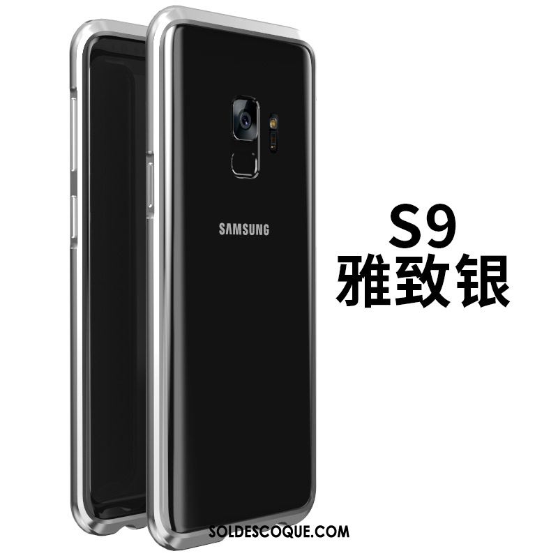 Coque Samsung Galaxy S9 Noir Border Couvercle Arrière Métal Étoile France